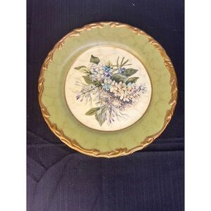 Vintage Shibata Toyo Floral Japanese Hand Painted Porcelain Plate